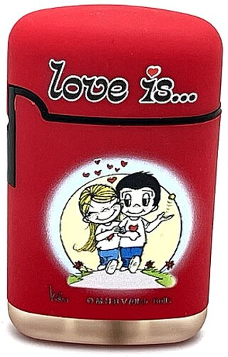 Easy Torch Love is Spazierengehen Motiv Feuerzeug rot Easy Torch Love is Spazierengehen Motiv Feuerzeug rot