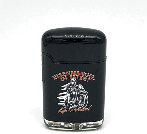 Easy Torch Motorradfahrer Eisenmangel im Alter? Motiv Feuerzeug 