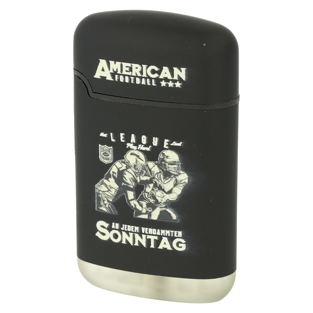 Easy Torch Relief American Football Feuerzeug Schwarz 3v4 Easy Torch Relief American Football Feuerzeug Schwarz 3v4