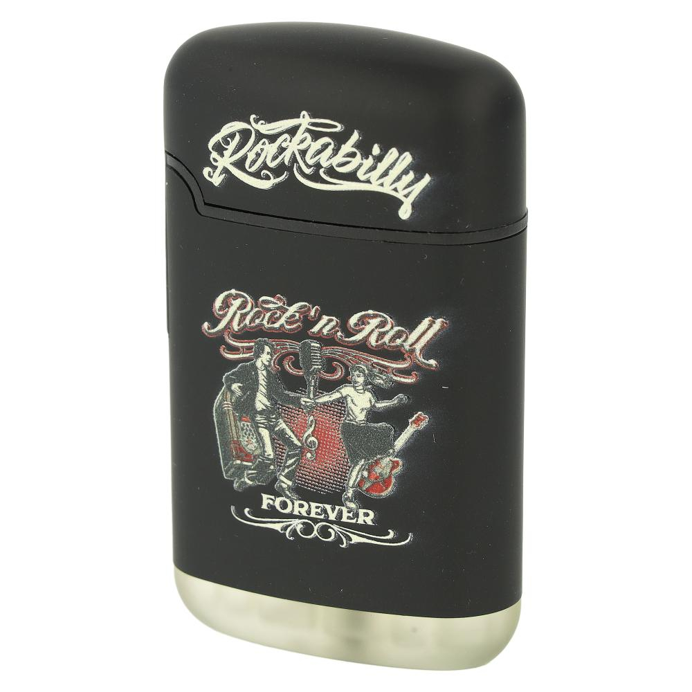 Easy Torch Relief Rockabilly Feuerzeug Schwarz 2v4 Easy Torch Relief Rockabilly Feuerzeug Schwarz 2v4