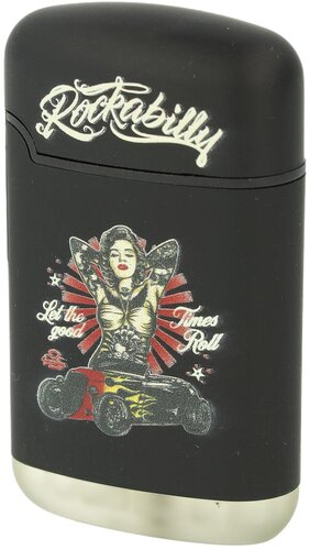 Easy Torch Relief Rockabilly Feuerzeug Schwarz 3v4 Easy Torch Relief Rockabilly Feuerzeug Schwarz 3v4