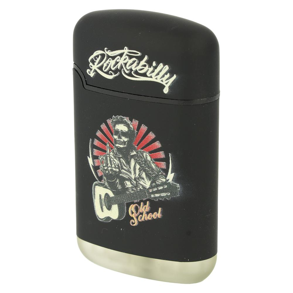 Easy Torch Relief Rockabilly Feuerzeug Schwarz 4v4 Easy Torch Relief Rockabilly Feuerzeug Schwarz 4v4
