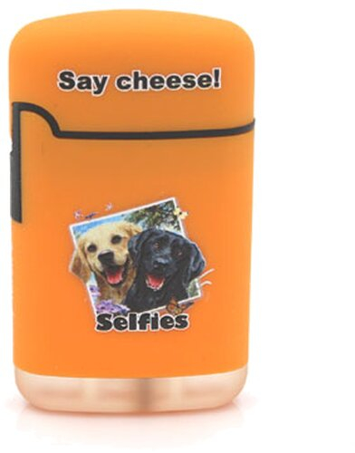 Easy Torch Say Cheese! Hunde Motiv Feuerzeug orange Easy Torch Say Cheese! Hunde Motiv Feuerzeug orange