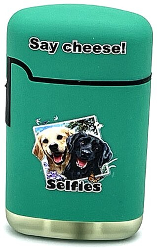 Easy Torch Say Cheese! Labrador Motiv Feuerzeug grün Easy Torch Say Cheese! Labrador Motiv Feuerzeug grün