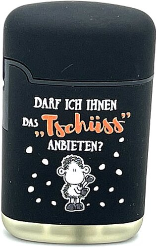 Easy Torch sheepworld Darf ich Ihnen das Tschüss anbieten? Motiv Feuerzeug schwarz Easy Torch sheepworld Darf ich Ihnen das Tschüss anbieten? Motiv Feuerzeug schwarz