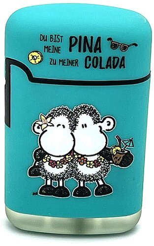 Easy Torch sheepworld Du bist meine Pina zu meiner Colada Motiv Feuerzeug türkis