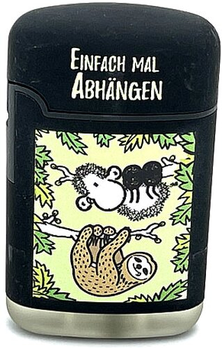 Easy Torch sheepworld Einfach mal abhängen Motiv Feuerzeug schwarz