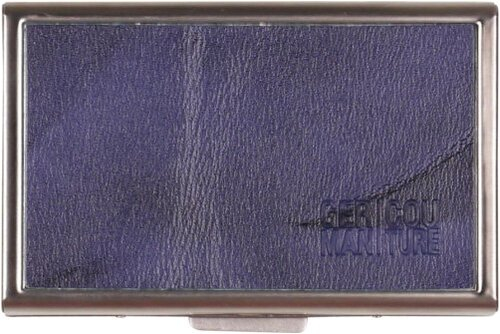 Edelstahl-Etui Echt Leder Dunkelblau für 20 IQOS Heets