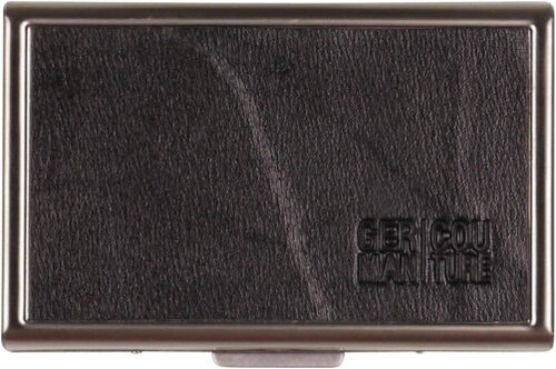 Edelstahl-Etui Echt Leder schwarz für 20 IQOS Heets 
