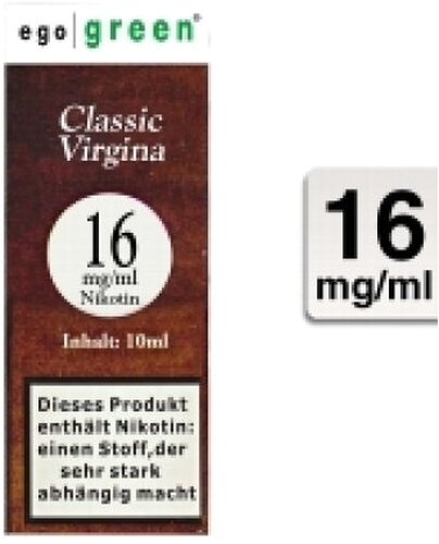 Ego Green Classic Virginia Tobacco 16mg Nikotin Ego Green Classic Virginia Tobacco 16mg Nikotin