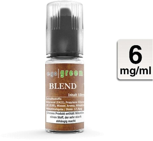 Ego Green E-Liquid Blend Tobacco 6mg Ego Green E-Liquid Blend Tobacco 6mg