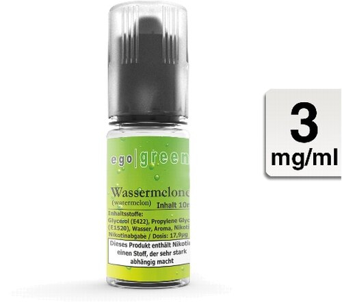Ego Green E-Liquid Wassermelone 3mg Ego Green E-Liquid Wassermelone 3mg