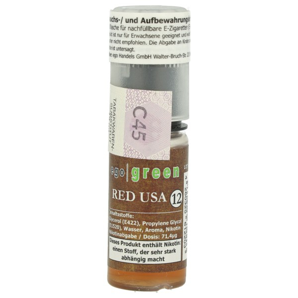 Ego Green Red USA Tobacco 12mg Nikotin