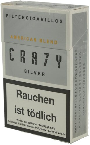 Einzelpackung Crazy Filterzigarillos Silver mit Naturdeckblatt