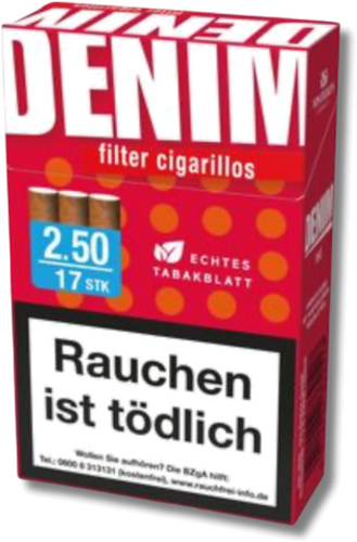 Einzelpackung Denim Filterzigarillos Rot 17er