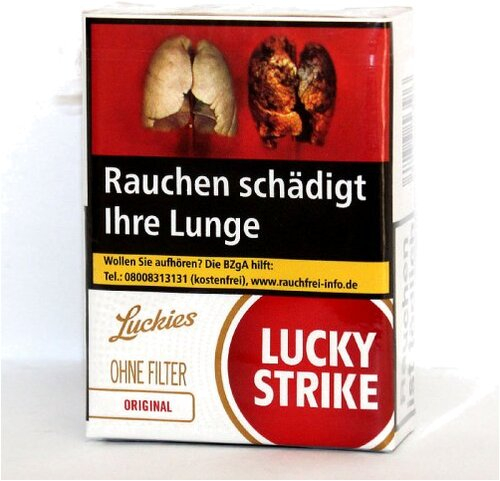 Einzelpackung Lucky Strike Plain ohne Filter (1x20)