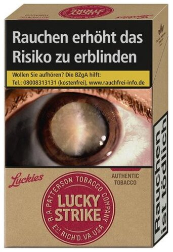 Einzelpackung Lucky Strike ohne Zusätze Authentic Red (1x20)