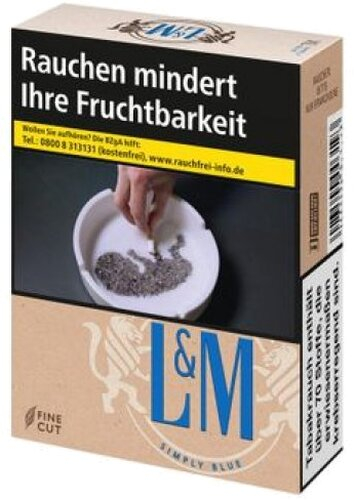 Einzelpackung L&M Simply Blue ohne Zusätze L (1x20)