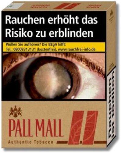 Einzelpackung Pall Mall Authentic Red ohne Zusätze Zigaretten (1x22)