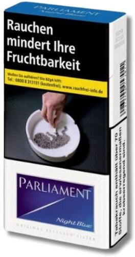 Einzelpackung Parliament Night Blue 100mm Long Zigaretten (1x20)