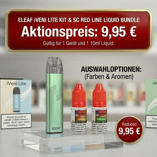 Eleaf iVeni Lite & SC Red Line Liquid