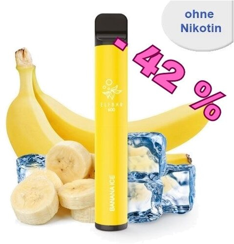 Elf Bar 600 Einweg E-Zigarette Banana Ice Aroma Nikotinfrei