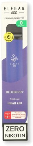 Elf Bar 600 Einweg E-Zigarette Blueberry Geschmack ohne Nikotin Elf Bar 600 Einweg E-Zigarette Blueberry Geschmack ohne Nikotin