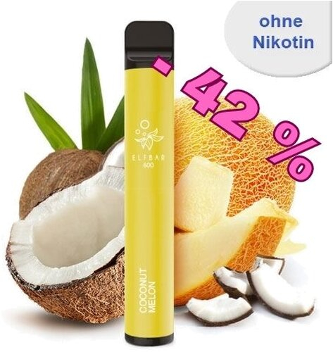 Elf Bar 600 Einweg E-Zigarette Coconut Melon Aroma Nikotinfrei
