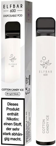 Elf Bar 600 Einweg E-Zigarette Cotton Candy Ice 20mg