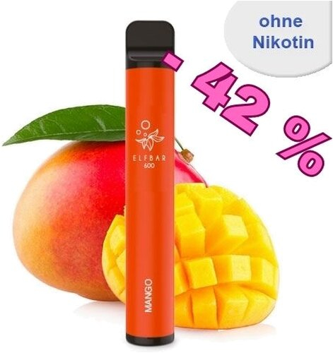 Elf Bar 600 Einweg E-Zigarette Mango Aroma Nikotinfrei