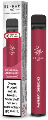 Elf Bar 600 Einweg E-Zigarette Raspberry Cheesecake 20mg