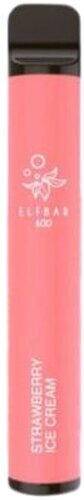 Elf Bar 600 Einweg E-Zigarette Strawberry Ice Cream Geschmack Nikotinfrei