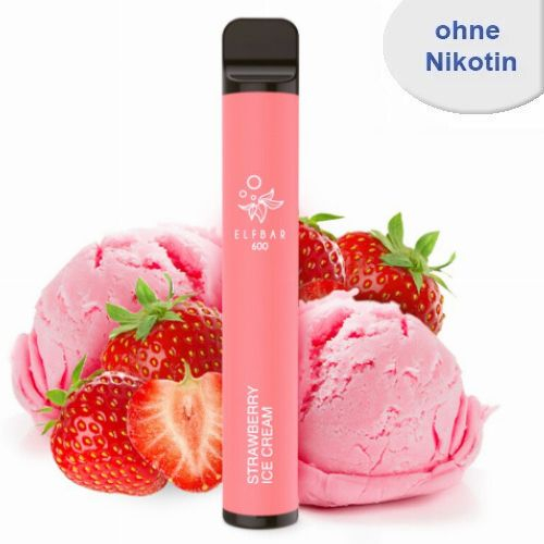Elf Bar 600 Einweg E-Zigarette Strawberry Ice Cream Geschmack Nikotinfrei Elf Bar 600 Einweg E-Zigarette Strawberry Ice Cream Geschmack Nikotinfrei