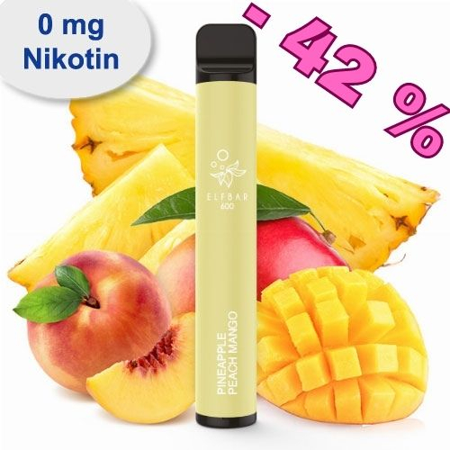 Elf Bar 600 Pineapple Peach Mango Einweg E-Zigarette ohne Nikotin Elf Bar 600 Pineapple Peach Mango Einweg E-Zigarette ohne Nikotin