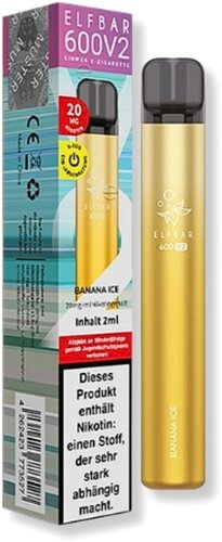 Elf Bar 600 V2 Banana Ice Einweg E-Zigarette 20mg Elf Bar 600 V2 Banana Ice Einweg E-Zigarette 20mg