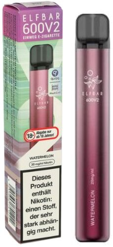 Elf Bar 600 V2 Watermelon Einweg E-Zigarette 20mg Elf Bar 600 V2 Watermelon Einweg E-Zigarette 20mg