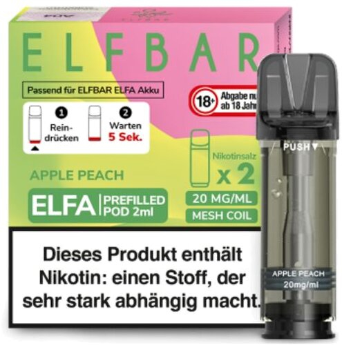 Elf Bar ELFA Apple Peach Prefilled Pod 2x2ml 20mg Elf Bar ELFA Apple Peach Prefilled Pod 2x2ml 20mg