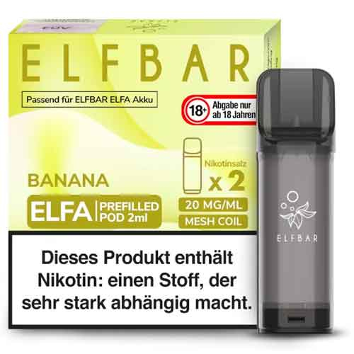 Elf Bar ELFA Banana Prefilled Pod 2x2ml 20mg Elf Bar ELFA Banana Prefilled Pod 2x2ml 20mg