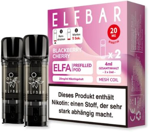 Elf Bar ELFA Blackberry Cherry Prefilled Pod 2x2ml 20mg