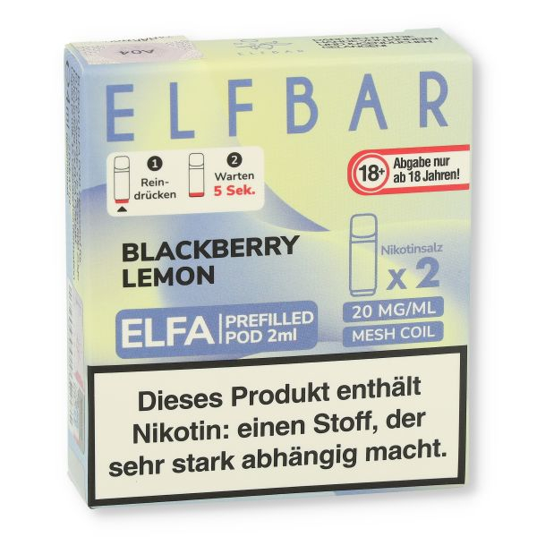Elf Bar ELFA Blackberry Lemon Prefilled Pod 2x2ml 20mg