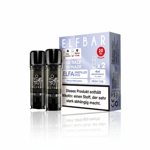 Elf Bar ELFA Blue Razz Lemonade Prefilled Pod 2x2ml 20mg
