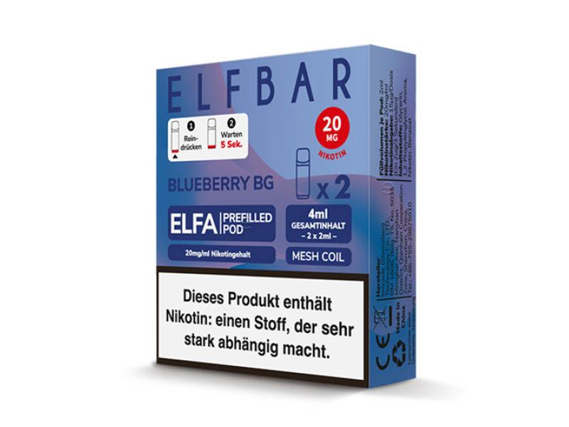 Elf Bar ELFA Blueberry BG Prefilled Pod 2x2ml 20mg Elf Bar ELFA Blueberry BG Prefilled Pod 2x2ml 20mg