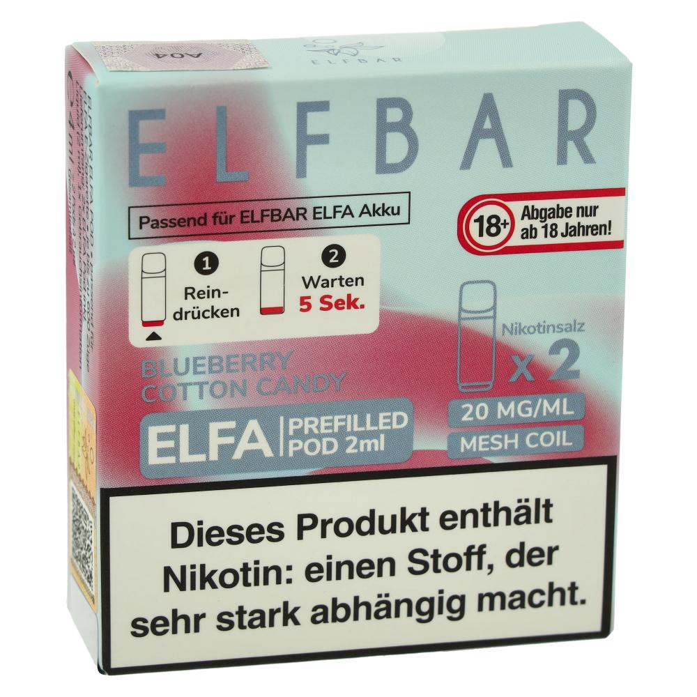 Elf Bar ELFA Blueberry Cotton Candy Prefilled Pod 2x2ml 20mg Elf Bar ELFA Blueberry Cotton Candy Prefilled Pod 2x2ml 20mg