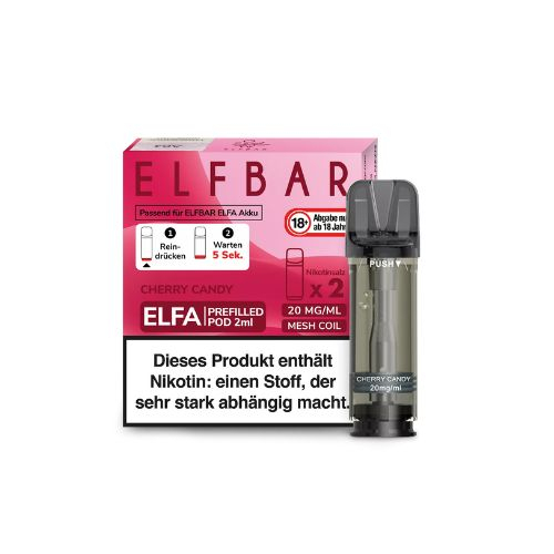 Elf Bar ELFA Cherry Candy Prefilled Pod 2x2ml 20mg Elf Bar ELFA Cherry Candy Prefilled Pod 2x2ml 20mg