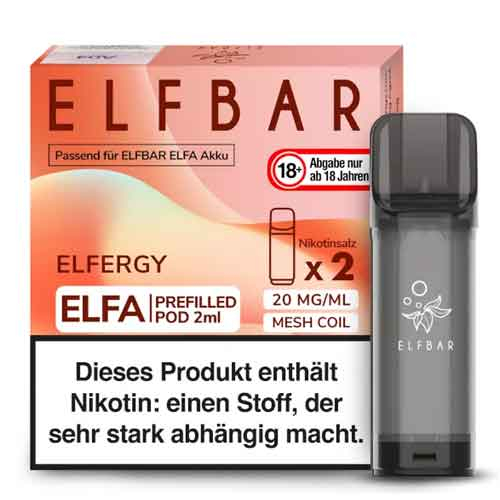 Elf Bar ELFA Elfergy Prefilled Pod 2x2ml 20mg Elf Bar ELFA Elfergy Prefilled Pod 2x2ml 20mg