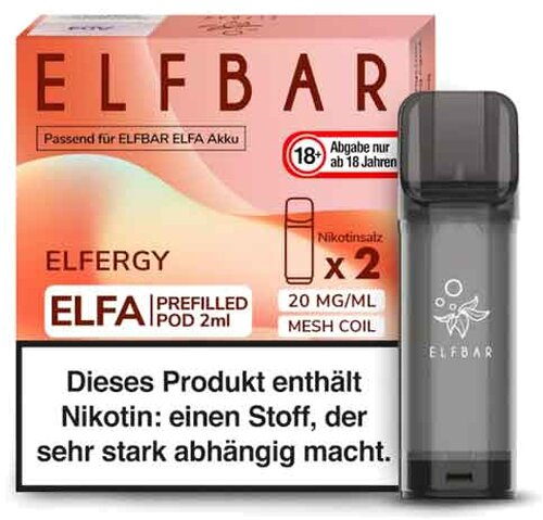 Elf Bar ELFA Elfergy Prefilled Pod 2x2ml 20mg Elf Bar ELFA Elfergy Prefilled Pod 2x2ml 20mg