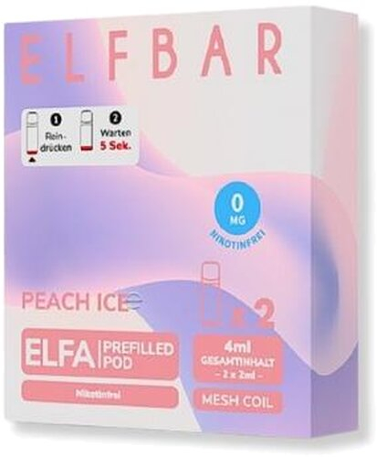Elf Bar ELFA Peach Ice Prefilled Pod 2x2ml Nikotinfrei