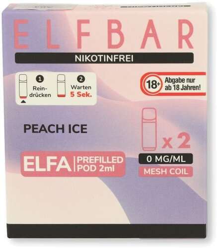 Elf Bar ELFA Peach Ice Prefilled Pod 2x2ml Nikotinfrei
