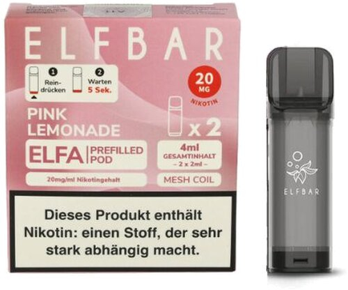 Elf Bar ELFA Pink Lemonade Prefilled Pod 2x2ml 20mg
