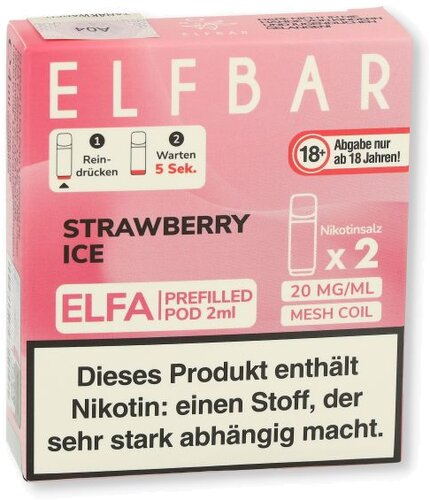 Elf Bar ELFA Strawberry Ice Prefilled Pod 2x2ml 20mg